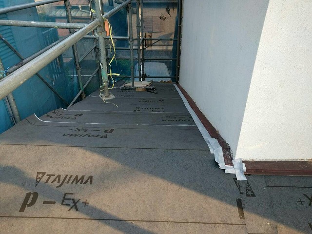 防水シートの施工